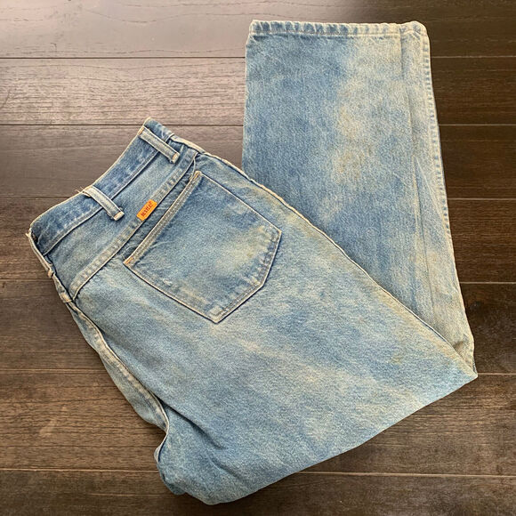 Vintage Rustler Jeans Mens Regular Fit Straight Blue Size 38x30 (Actual 35x29) - Picture 1 of 16